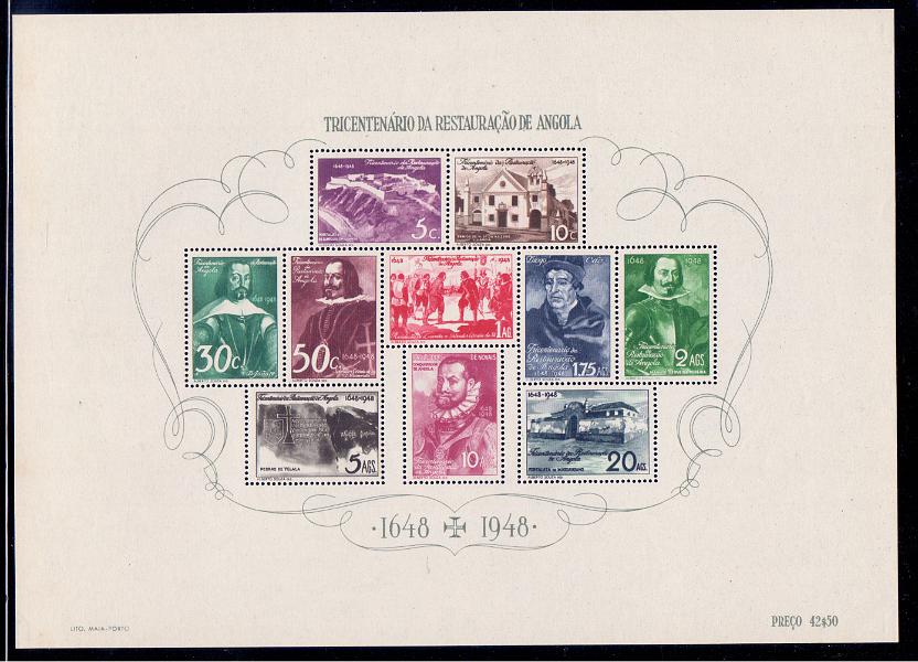 1116 f.jpg -     Lote:    1116 (frente)            Angola       Descrição:         Angola. 1948/1970. CE BLC 1/3. Lote com os três blocos. Novos sem charneira. Valor de catálogo &euro; 245,00.        BLC***       Valor Base:     &euro; 40,00     Valor Venda:     &euro; 46,00     